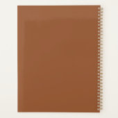 Wildflower Elegante Terracotta Boho Fotobruiloft Planner (Achterkant)