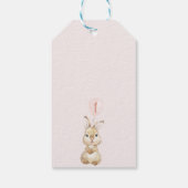 Wildflower Enkele Bunny Verjaardag Dank u Label Cadeaulabel (Achterkant)