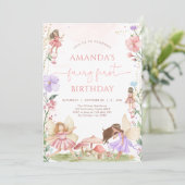 Wildflower Fairy First 1st Birthday Invitation (Debout devant)