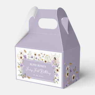 Wildflower Fairy gedempte Paarse Tuin Tea Party Bedankdoosjes
