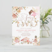Wildflower Fairy Two Girl 2nd Birthday Invitation (Debout devant)