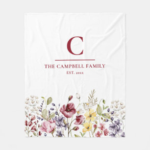 Wildflower Familie Monogram Gooi Deken