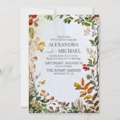  Wildflower Fern beige Wedding Kaart (Voorkant)
