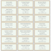 Wildflower Fern Mint Groen Bruiloft Gast Adres Sticker (Voorkant)