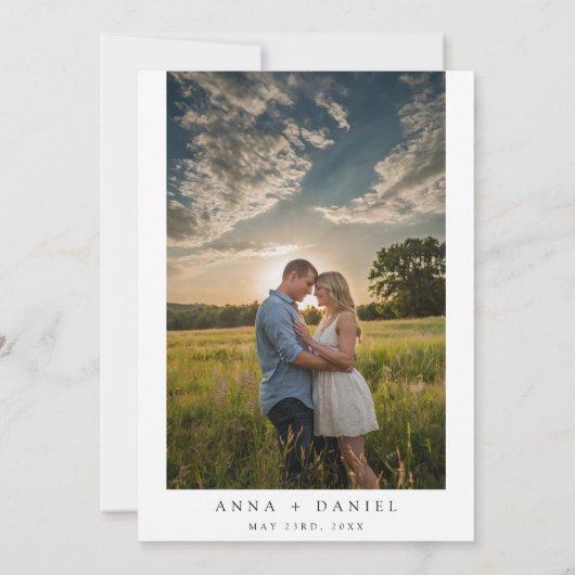 Wildflower Field foto bruiloft uitnodiging (Achterkant)