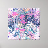 Wildflower Field Impressionism -Pink Canvas Afdruk (Voorkant)
