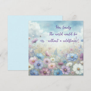 Wildflower Field & Quote Kaart