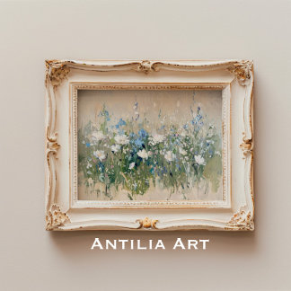 Wildflower Field Schilderen Bloemenlandschap Poster