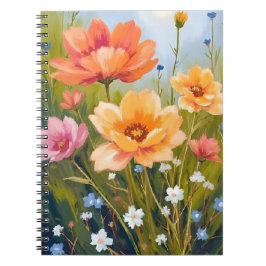 Wildflower Field | Watercolor Flowers Botanical Notitieboek