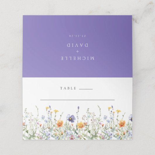 Wildflower Field Wedding (Buitenkant ongevouwen)