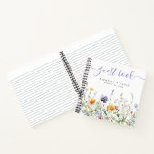 Wildflower Field Wedding Guestbook Notitieboek (Binnen)