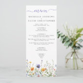 Wildflower Field Wedding Menu (Staand voorkant)