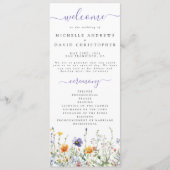 Wildflower Field Wedding Programma (Voorkant)