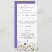 Wildflower Field Wedding Programma (Voorkant / Achterkant)