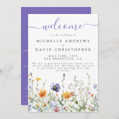 Wildflower Field Wedding Programma (Voorkant / Achterkant)
