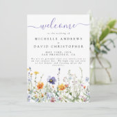 Wildflower Field Wedding Programma (Staand voorkant)
