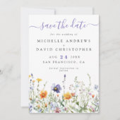 Wildflower Field Wedding Save The Date (Voorkant)