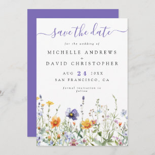 Wildflower Field Wedding Save The Date