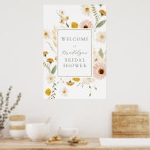 Wildflower Fields Boho Vrijgezellenfeest Welkomstb Poster (Keuken)