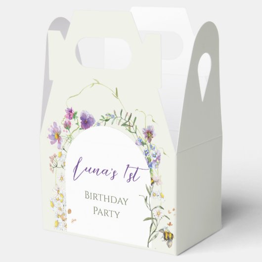 Wildflower First Birthday Bedankdoosjes (Geopend)