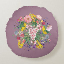 Wildflower Floral Accent Zacht Ronde Kussen