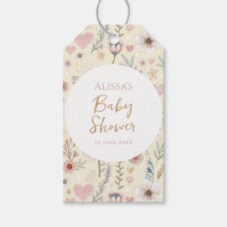 Wildflower Floral Baby shower Favoriet Cadeaulabel