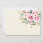 Wildflower Floral Baby shower Foto Kaart (Achterkant)