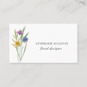 Wildflower Floral Designer Visitekaartje (Voorkant)