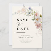Wildflower Floral Garden Boho Save the Date (Voorkant)