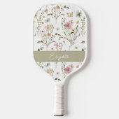 Wildflower Floral gepersonaliseerde naam Pickleball Paddle (Achterkant)