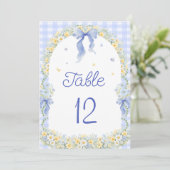 Wildflower Floral Gingham Table Number (Staand voorkant)