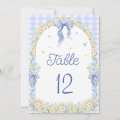 Wildflower Floral Gingham Table Number (Achterkant)