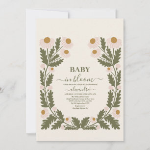 Wildflower Floral Lijst Baby shower Kaart