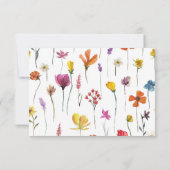 Wildflower Floral Meadow response cards RSVP (Dos)