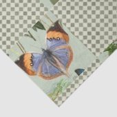 Wildflower Floral Meadow Sage Check Decoupage Tissuepapier (Detail)