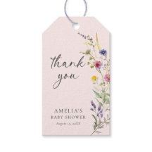 Wildflower Floral Meisje Baby shower Dank u