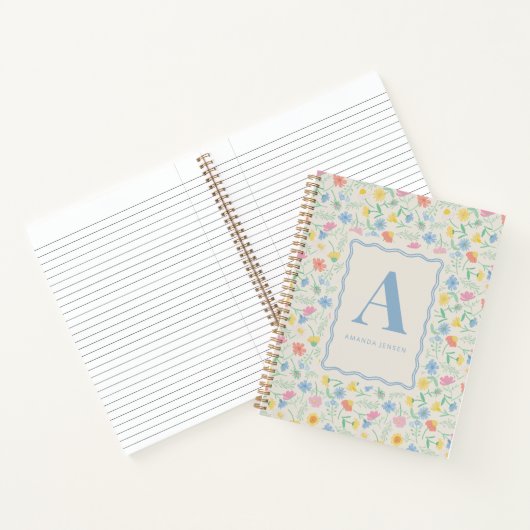 Wildflower Floral Personalized  Notitieboek (Binnen)