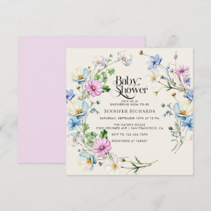 Wildflower Flower Anemone Garden Baby shower Kaart