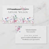 Wildflower fluit Visitekaartje (Voorkant / Achterkant)