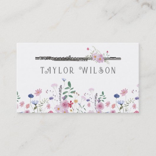 Wildflower fluit Visitekaartje (Voorkant)