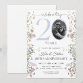 Wildflower Foto 20ste Verjaardag Kaart (Voorkant / Achterkant)