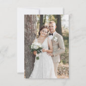 Wildflower foto bruiloft bedankkaart (Achterkant)