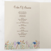 Wildflower  Foto Tri-Fold Uitvaartprogramma  Drieluik Aankondiging (Binnenzijde eerst)