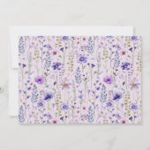 Wildflower Foto Verjaardag Bedankt Card (Achterkant)