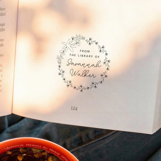 Wildflower Frame Calligraphy From the Library of Rubberstempel