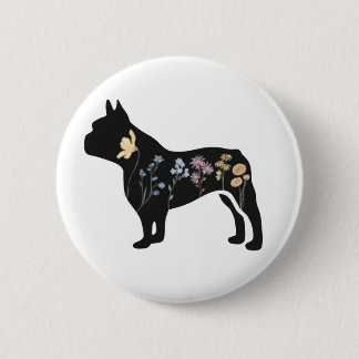 Wildflower Franse Bulldog Ronde Button 5,7 Cm