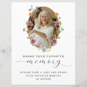 Wildflower Funeral Share a Memory Sign (Voorkant)
