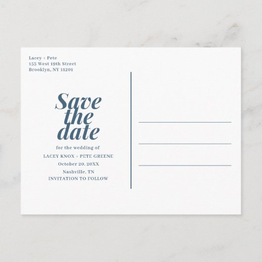 Wildflower Funny Gratis Taart Trouwen Save the Dat Aankondigingskaart (Achterkant)