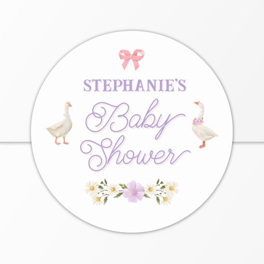 Wildflower ganzen Waterverf Baby shower Ronde Sticker