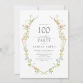 Wildflower Garden 100e verjaardagsfeestje Waterver Kaart (Voorkant)